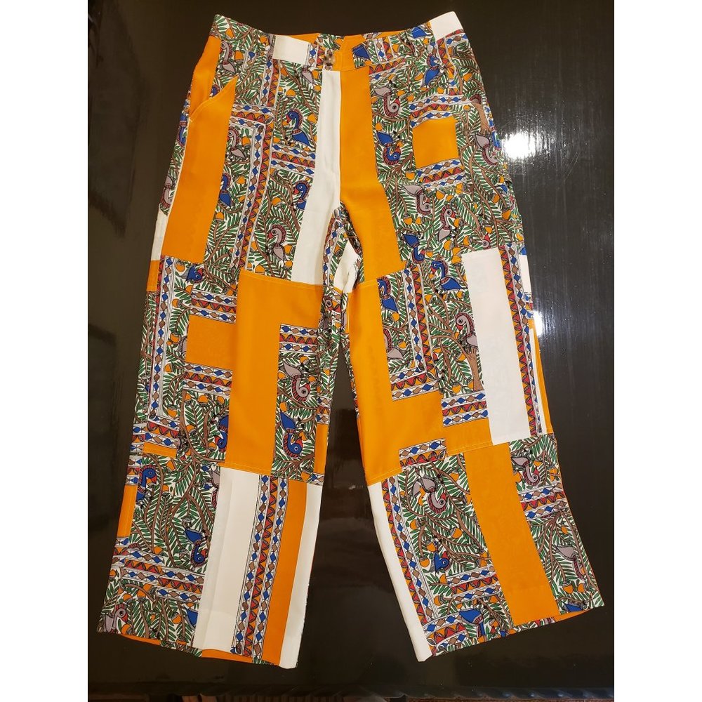 TORY BURCH "Something Wild" Print Silk Pants - Picture 5 of 7